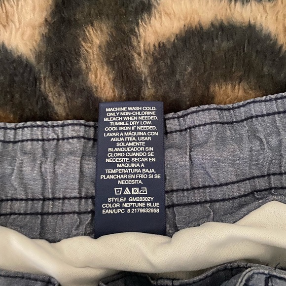 Men’s Blue and Gray Swim Trunks Shorts Bathing Suit Size L Large 🏝 - Picture 5 of 7